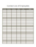 Free download Contact Sheet Template (Employee) DOC, XLS or PPT template free to be edited with LibreOffice online or OpenOffice Desktop online