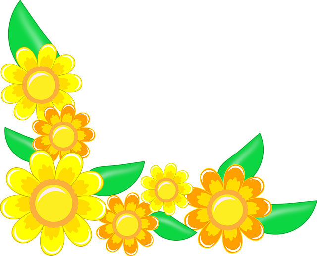 Free download Corner Border Flowers - Free vector graphic on Pixabay free illustration to be edited with GIMP free online image editor