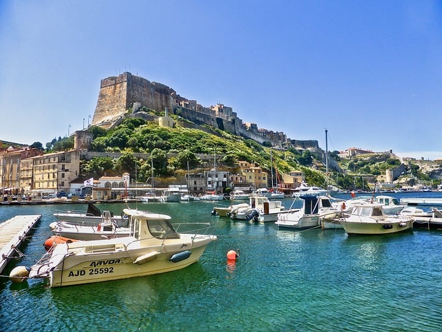 Free download corsica seascape harbour mooring free picture to be edited with GIMP free online image editor