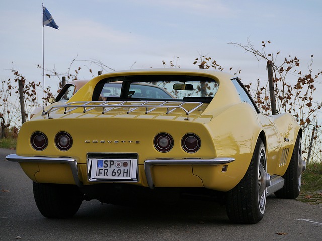 Free download corvette c3 antique car yellow free picture to be edited with GIMP free online image editor