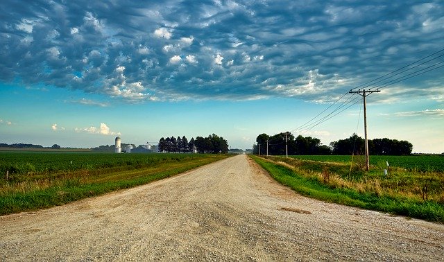 Free download Country Road Iowa Soybean Fields -  free photo or picture to be edited with GIMP online image editor