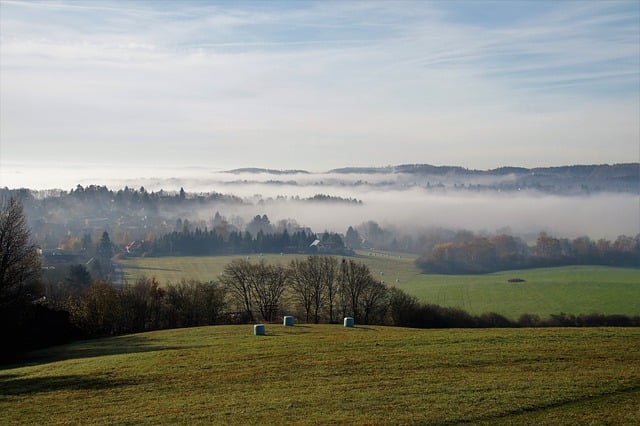 Free download countryside nature fog field free picture to be edited with GIMP free online image editor