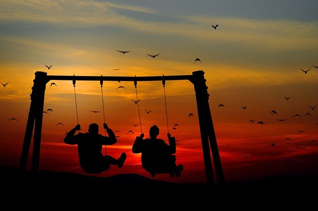 Free download couple birds sunset man woman free picture to be edited with GIMP free online image editor