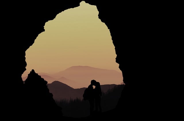 Free download couple cave sunset love romance free picture to be edited with GIMP free online image editor