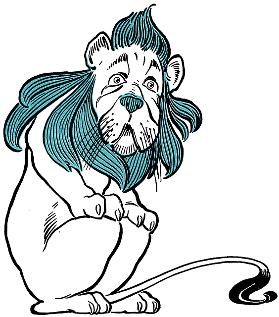 Free download Cowardly Lion Drawing Artwork -  free illustration to be edited with GIMP free online image editor