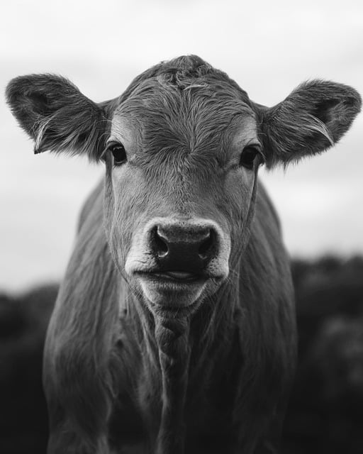 Free download cow calf animal black and white free picture to be edited with GIMP free online image editor