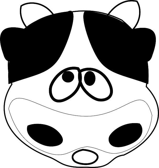 Free download Cow Face Head Black And - Free vector graphic on Pixabay free illustration to be edited with GIMP free online image editor