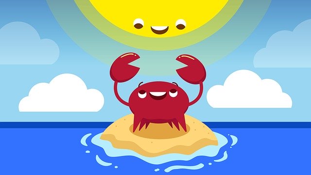 Free download Crab Sun Crustacean -  free illustration to be edited with GIMP free online image editor