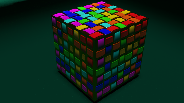 Free download Cube The Colors Of Rainbow 3D -  free illustration to be edited with GIMP free online image editor