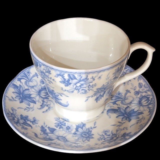 Free download Cup And Saucer White Blue -  free photo or picture to be edited with GIMP online image editor