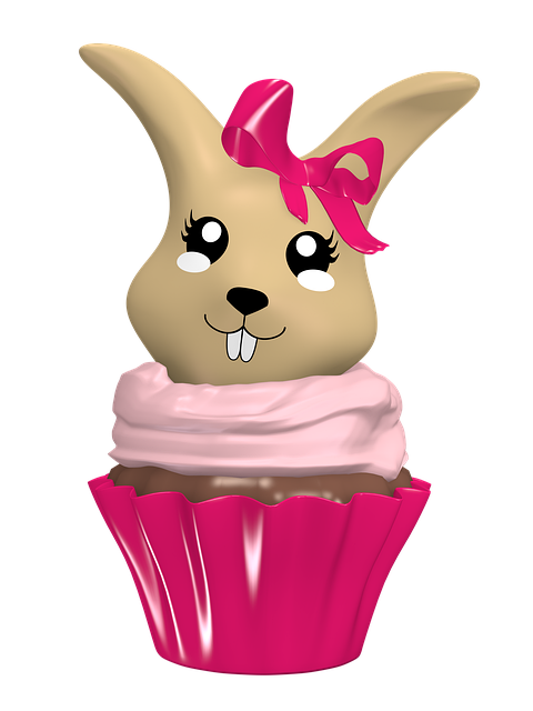 Free download Cupcake Bunny Cake -  free illustration to be edited with GIMP free online image editor