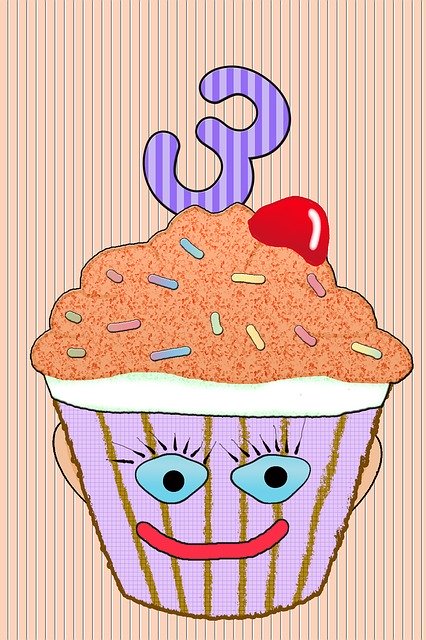 Free download Cup Cake Muffin Birthday -  free illustration to be edited with GIMP free online image editor