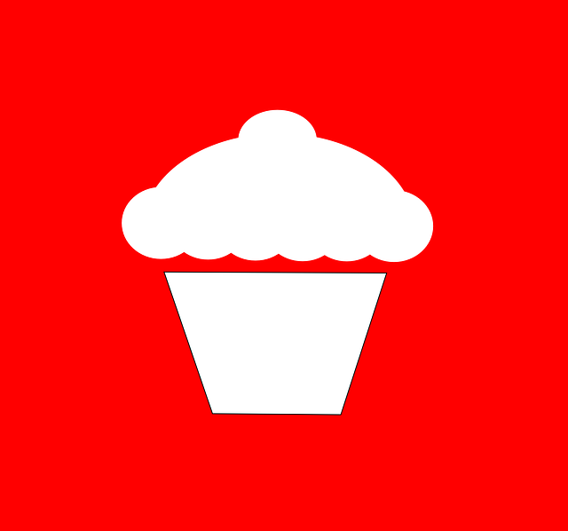 Free download Cupcake White Red Background - Free vector graphic on Pixabay free illustration to be edited with GIMP free online image editor