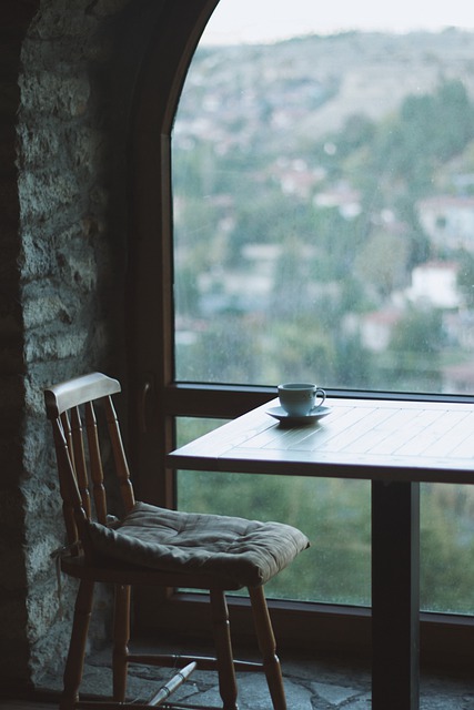 Free download cup on plate table near window free picture to be edited with GIMP free online image editor