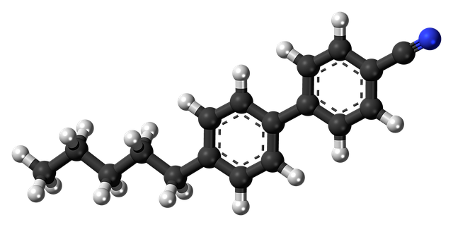 Free download Cyanopentylbihenyl Molecule -  free illustration to be edited with GIMP free online image editor