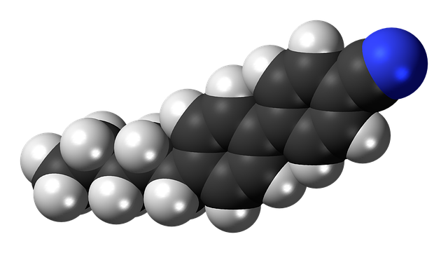 Free download Cyanopentylbiphenyl Molecule -  free illustration to be edited with GIMP free online image editor