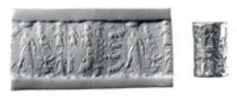 Free download Cylinder seal and modern impression: human figures and demons free photo or picture to be edited with GIMP online image editor