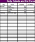 Free download Daily Log of Calories and Fat Percentage DOC, XLS or PPT template free to be edited with LibreOffice online or OpenOffice Desktop online