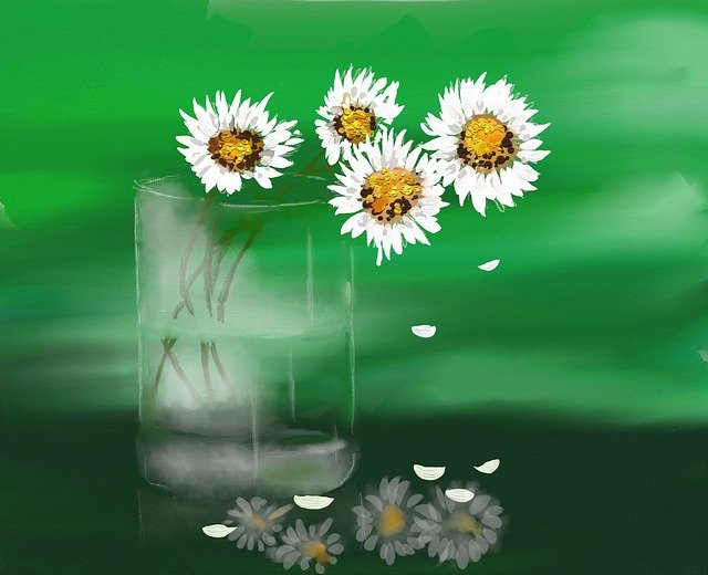 Free download Daisies Green Flower -  free illustration to be edited with GIMP free online image editor