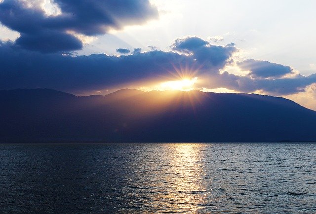 Free download Dali Erhai Lake Sunset Holy -  free photo or picture to be edited with GIMP online image editor