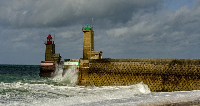 Free download Dam Lighthouse Weather -  free photo or picture to be edited with GIMP online image editor