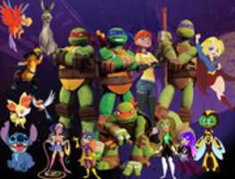 Free download DC Super Hero Girls And Teenage Mutant Ninja Turtles free photo or picture to be edited with GIMP online image editor