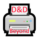 DDBeyond Print Enhancer  screen for extension Chrome web store in OffiDocs Chromium