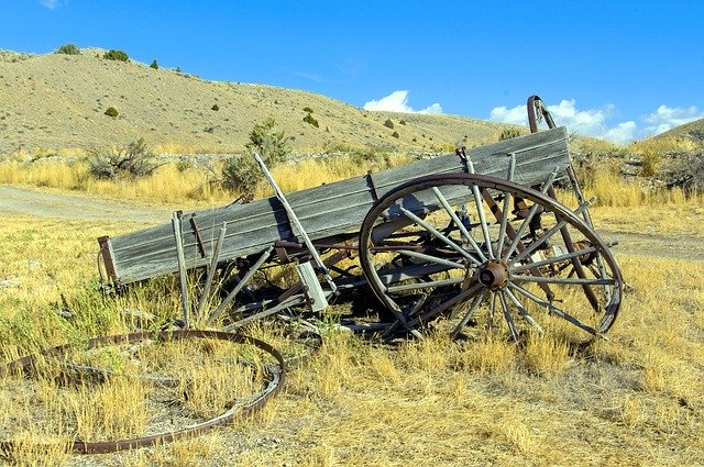 Free download Decayed Wagon Bannack State -  free photo or picture to be edited with GIMP online image editor