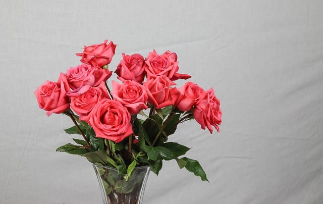 Free download decoration pink roses flowers base free picture to be edited with GIMP free online image editor