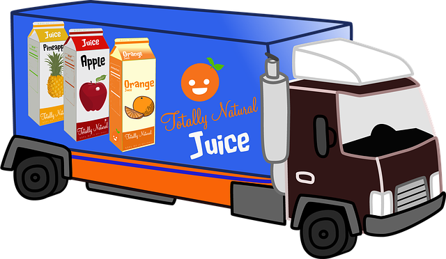 Free download Delivery Truck Juice Natural -  free illustration to be edited with GIMP free online image editor