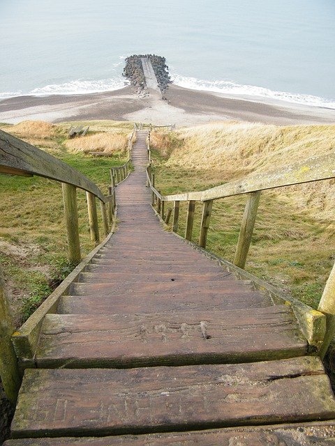 Free download Denmark Stairs Beach -  free free photo or picture to be edited with GIMP online image editor