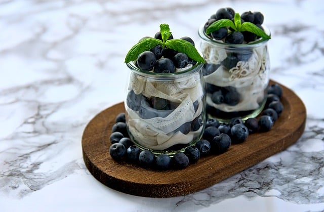 Free download dessert beverages blueberries fruit free picture to be edited with GIMP free online image editor