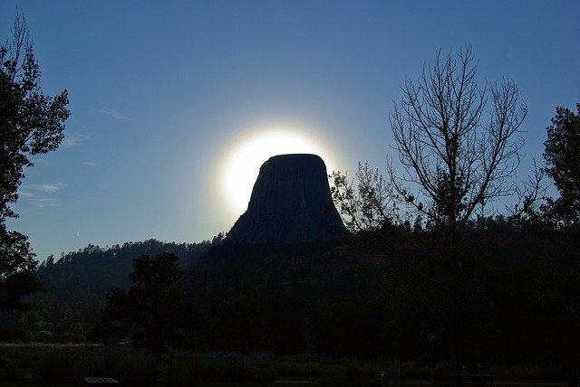 Free download Devils Tower Dusk -  free photo or picture to be edited with GIMP online image editor