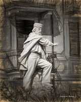 Free download Digital Chalk and Charcoal Drawing of a Statue in Santa Margherita Ligure free photo or picture to be edited with GIMP online image editor