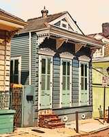 Free download Digital Comic Drawing of a French Quarter Shotgun House in New Orleans free photo or picture to be edited with GIMP online image editor