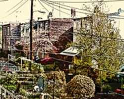 Free download Digital Comic Drawing of Baltimore Backyards  free photo or picture to be edited with GIMP online image editor