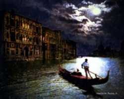 Free download Digital Oil Painting of a Venice Canal in the Moonlight free photo or picture to be edited with GIMP online image editor