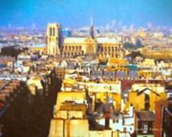 Free download Digital Oil Painting of a View of the Cathedrale Notre Dame de Paris from the Pantheon free photo or picture to be edited with GIMP online image editor