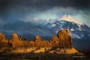 Free download Digital Oil Painting of the Windows in the Arches National Park free photo or picture to be edited with GIMP online image editor