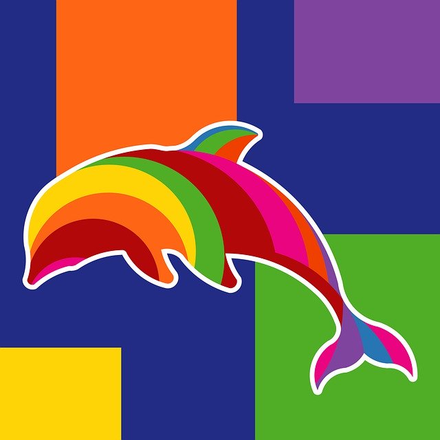 Free download Dolphin Animal Popart -  free illustration to be edited with GIMP free online image editor