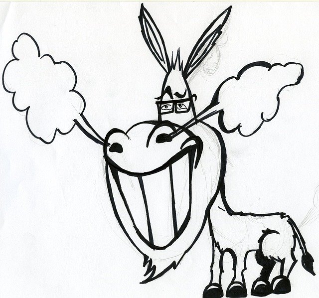 Free download Donkey Caricature Animal -  free illustration to be edited with GIMP free online image editor