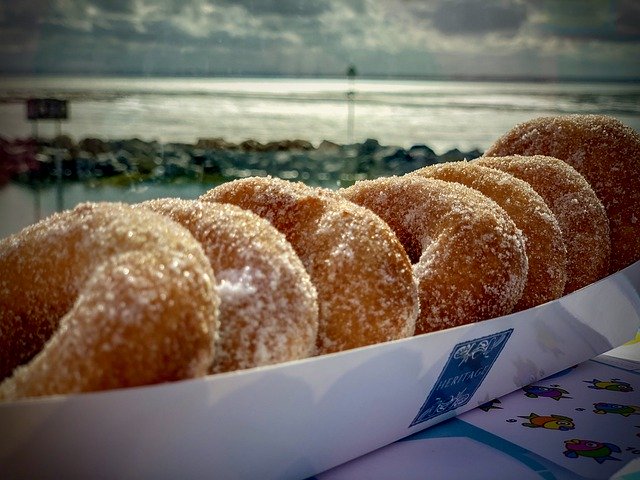 Free download Donuts Seaside Sugar -  free free photo or picture to be edited with GIMP online image editor