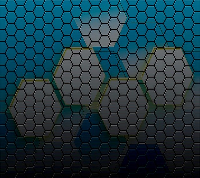 Free download Double Blue Honeycomb Background -  free illustration to be edited with GIMP free online image editor