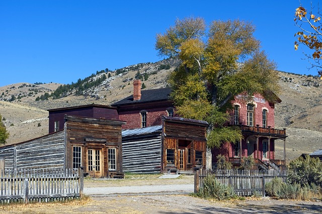 Free download Downtown Bannack Buildings Hotel free photo template to be edited with GIMP online image editor