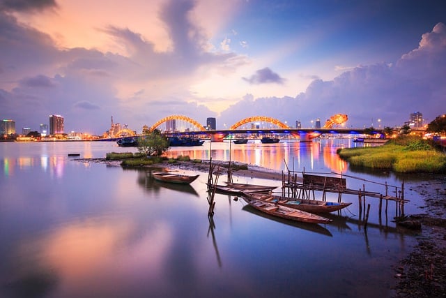 Free download dragon bridge da nang vietnam free picture to be edited with GIMP free online image editor