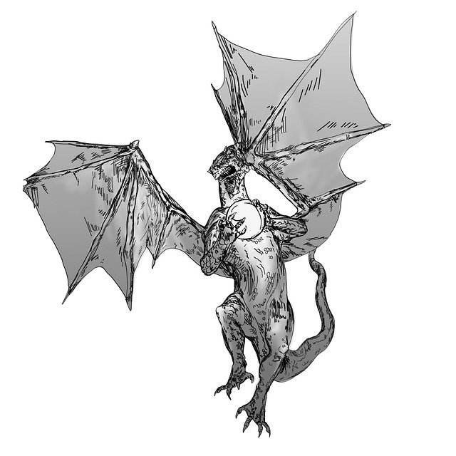 Free download Dragon Sketch Light -  free illustration to be edited with GIMP free online image editor