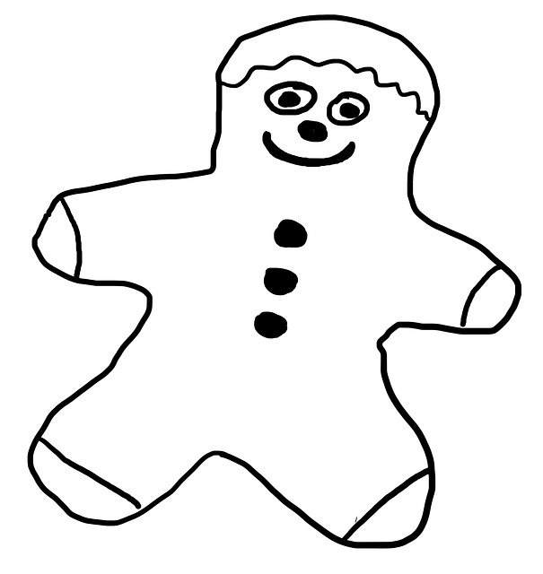 Free download Drawing Gingerbread Man -  free illustration to be edited with GIMP free online image editor