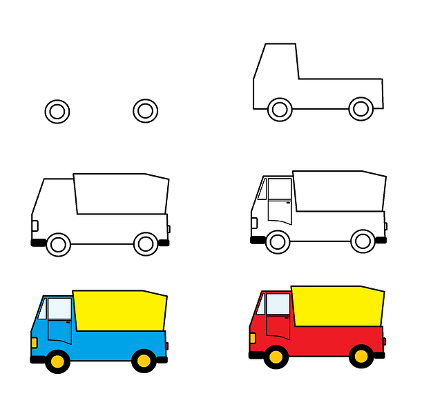 Free download Drawing Truck Car -  free illustration to be edited with GIMP free online image editor