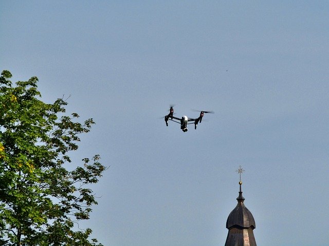 Free download Drone Steeple Cross -  free photo or picture to be edited with GIMP online image editor