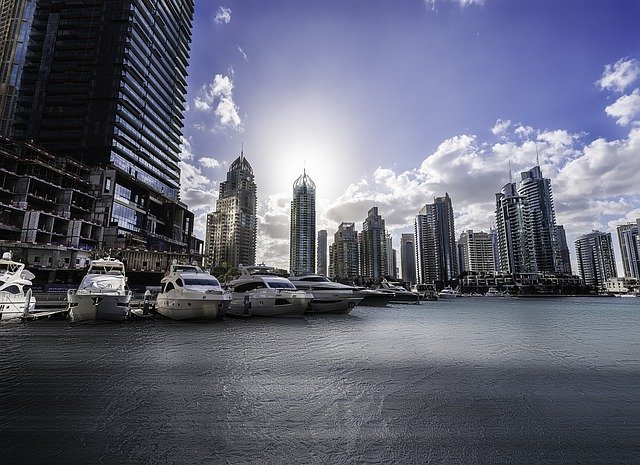 Free download Dubai Marina Architecture -  free photo or picture to be edited with GIMP online image editor